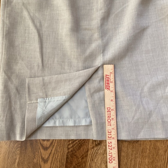 Giorgio Armani skirt lined flax neutral quiet luxury pencil size 10 - Picture 7 of 10
